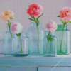 Peonies In Glass Bottles Diamond Painting