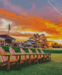 Pinehurst Sunset Diamond Painting