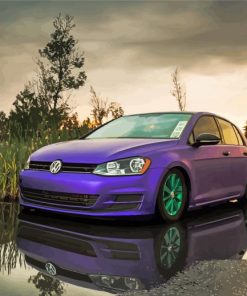 Purple Mk7 Golf Diamond Painting