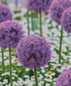 Purple Flowering Garden Diamond Painting