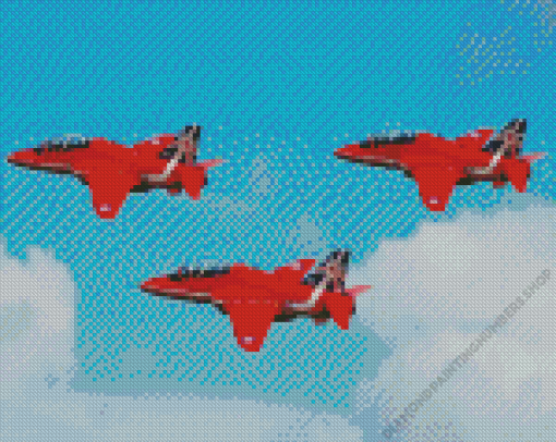 Red Arrows Jets Diamond Painting