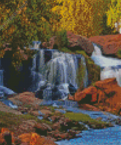 River Falls In Greenville Diamond Painting