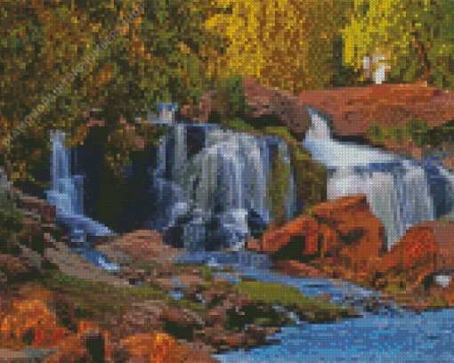 River Falls In Greenville Diamond Painting