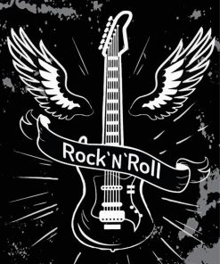 Rock N Roll Guitar Diamond Painting