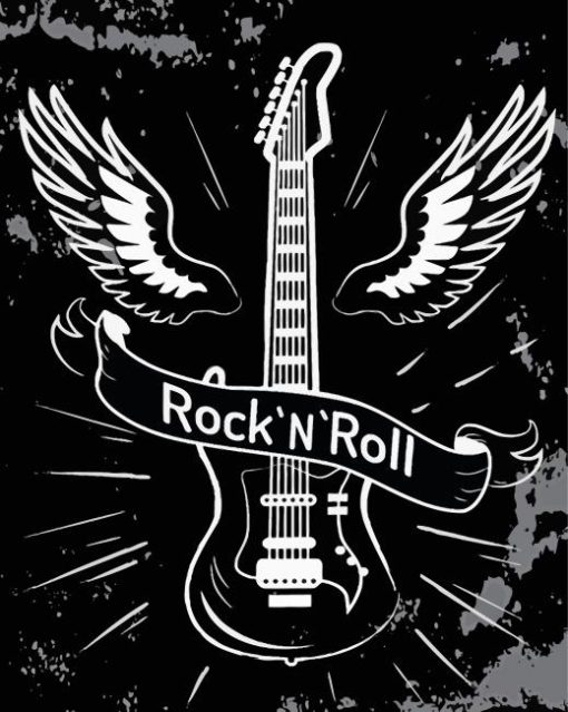 Rock N Roll Guitar Diamond Painting