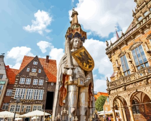 Roland Statue In Bremen Diamond Painting