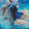 Sailfish And Flying Fish Diamond Painting