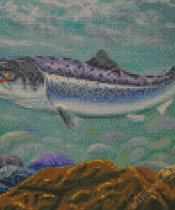 Salmon Fish Art Diamond Painting