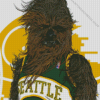 Seattle Supersonics Monster Art Diamond Painting