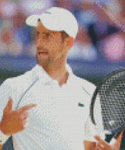 Serbian Tennis Player Novak Djokovic Diamond Painting