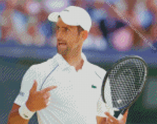 Serbian Tennis Player Novak Djokovic Diamond Painting