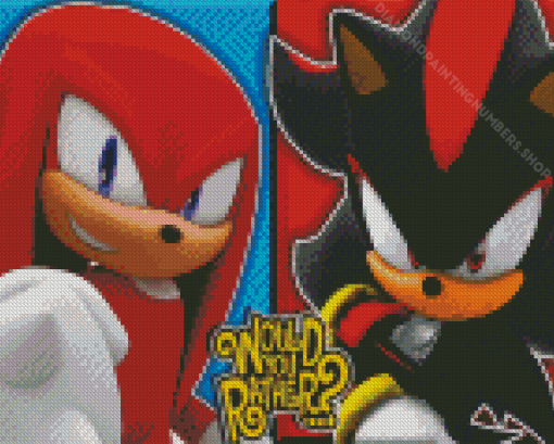 Shadow And Knuckles Diamond Painting