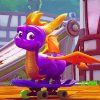 Skater Spyro Dragon Diamond Painting