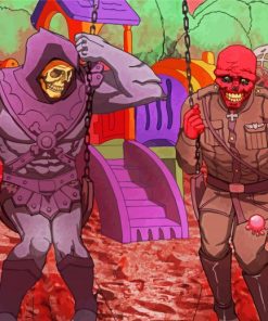 Skeletor And Red Skull Diamond Painting