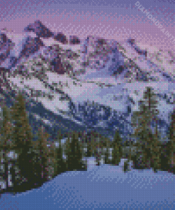 Snow In Cascade Range Diamond Painting