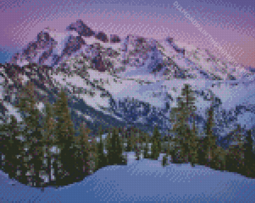 Snow In Cascade Range Diamond Painting