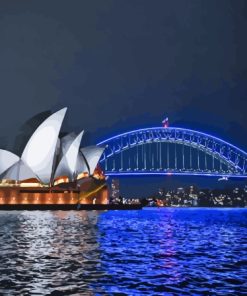 Sydney Harbour Bridge Night Diamond Painting