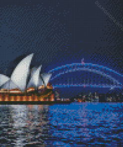 Sydney Harbour Bridge Night Diamond Painting