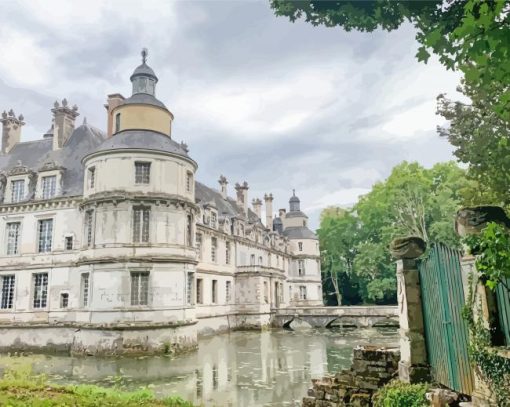 Tanlay Castle in Burgundy Diamond Painting