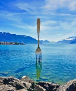 The Fork Alimentarium In Vevey Diamond Painting