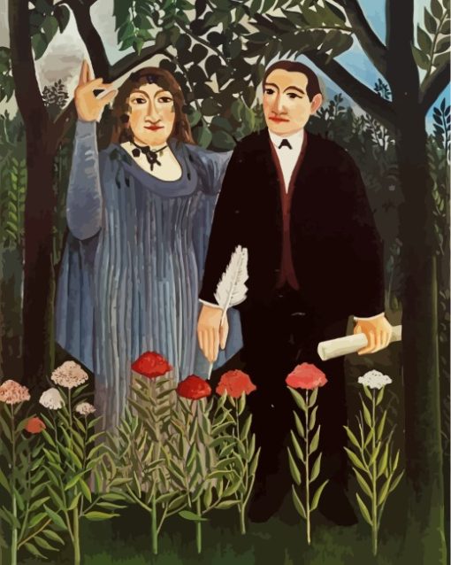 The Muse Inspiring The Poet Henri Rousseau Diamond Painting