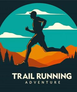 Trail Running Poster Diamond Painting