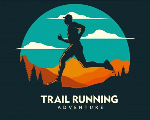 Trail Running Poster Diamond Painting