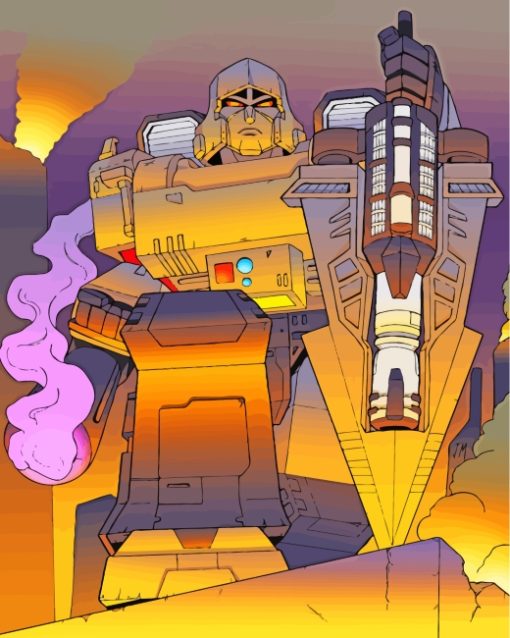 Trasformers Megatron Illustration Diamond Painting