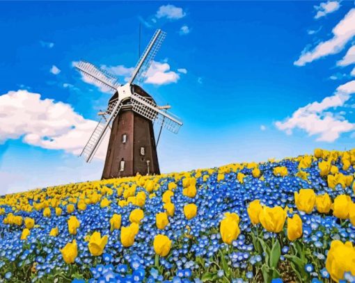 Tsurumi Ryokuchi Windmill Diamond Painting