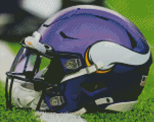 Vikings Football Helmet Diamond Painting