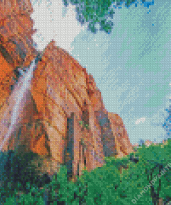 Waterfall Sky View Nature Diamond Painting