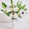 White Flowers In White Vase Diamond Painting