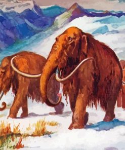 Woolly Mammoths Diamond Painting