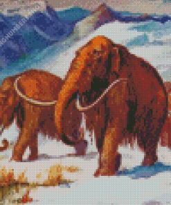 Woolly Mammoths Diamond Painting