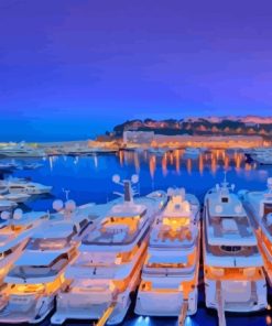 Yachts In Monaco Diamond Painting