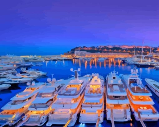 Yachts In Monaco Diamond Painting