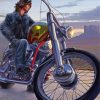 Aesthetic Boy With Bike Diamond Painting