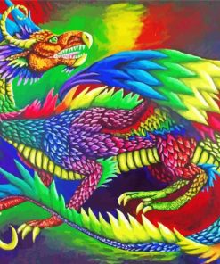 Aesthetic Rainbow Dragon Diamond Painting