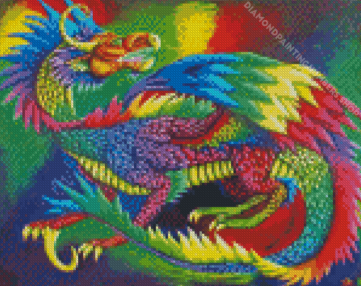 Aesthetic Rainbow Dragon Diamond Painting