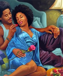 Aesthetic Romantic Black Couple Diamond Painting