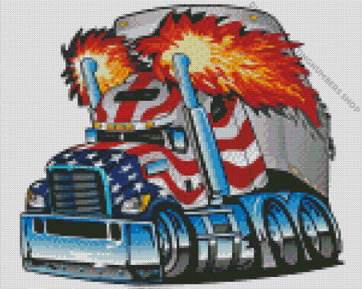 American Big Rig Art Diamond Painting