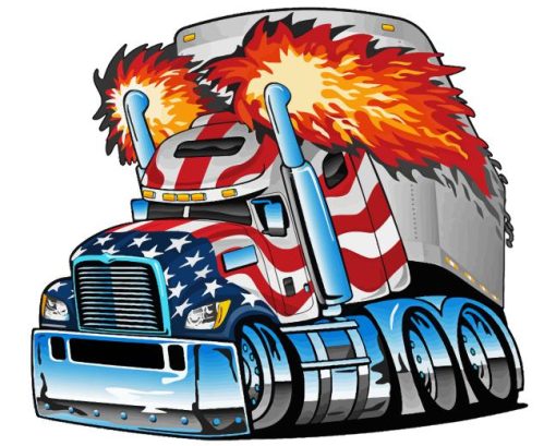 American Big Rig Art Diamond Painting