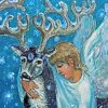 Angel And Deer Art Diamond Painting