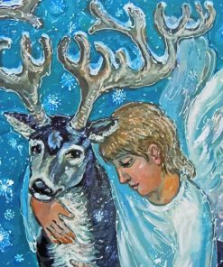 Angel And Deer Art Diamond Painting