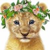 Animals With Flower Crown Diamond Painting