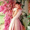 Audrey Hepburn Pink Dress Diamond Painting