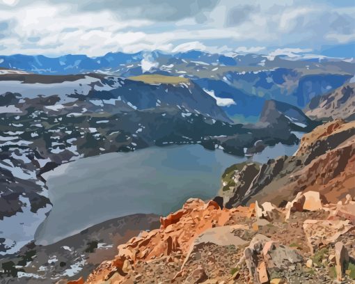 Beartooth Highway Twin Lakes Diamond Painting