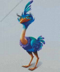 Blue Funny Bird Diamond Painting