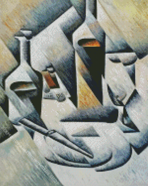 Bottle And Knife Juan Gris Diamond Painting