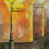 Bourbon Street Lamp Post With Arches Diamond Painting